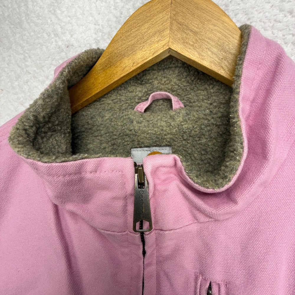 Carhartt Sandstone Vest Sherpa Lined Womens Large WV001 690 Pink Rose - Picture 9 of 11